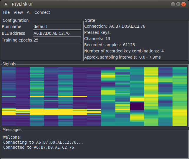 PsyLink UI screenshot